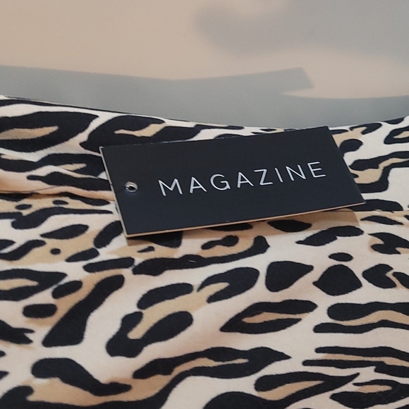 NWT Magazine Animal Tiger Print High Low Dress M - Picture 3 of 6